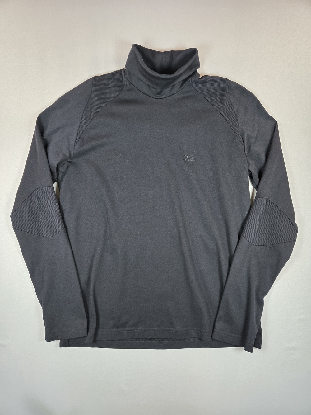 BOSS Hugo Boss Men's Black Athletic Performance Turtleneck Sweater Size Large